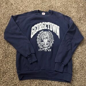 vintage Georgetown Navy Blue Crewneck Sweatshirt